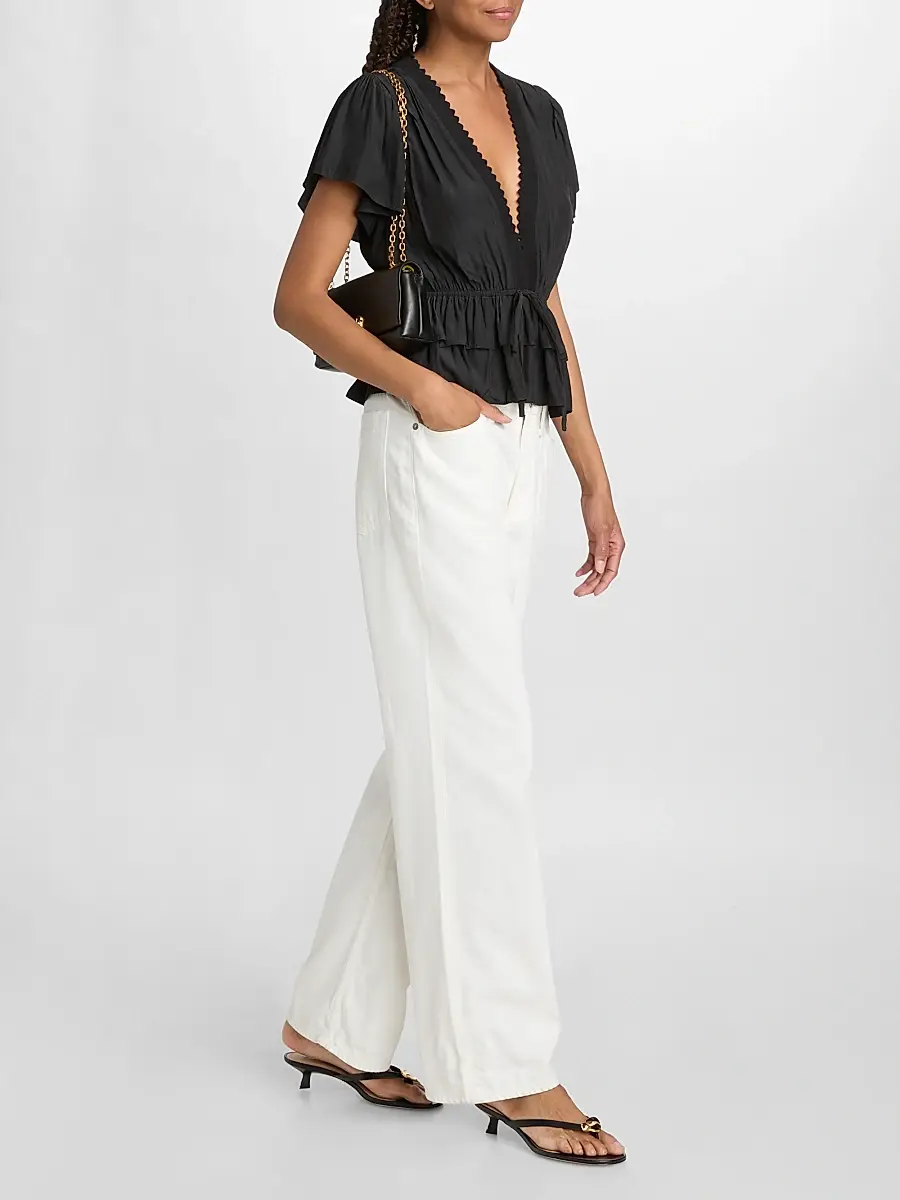 Ramy Brook Women's Emberly Chiffon Tiered Blouse | Thumbnail 2 Ramy Brook Women's Emberly Chiffon Tiered Blouse | Thumbnail 2