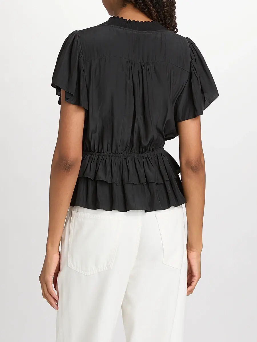 Ramy Brook Women's Emberly Chiffon Tiered Blouse | Thumbnail 5 Ramy Brook Women's Emberly Chiffon Tiered Blouse | Thumbnail 5