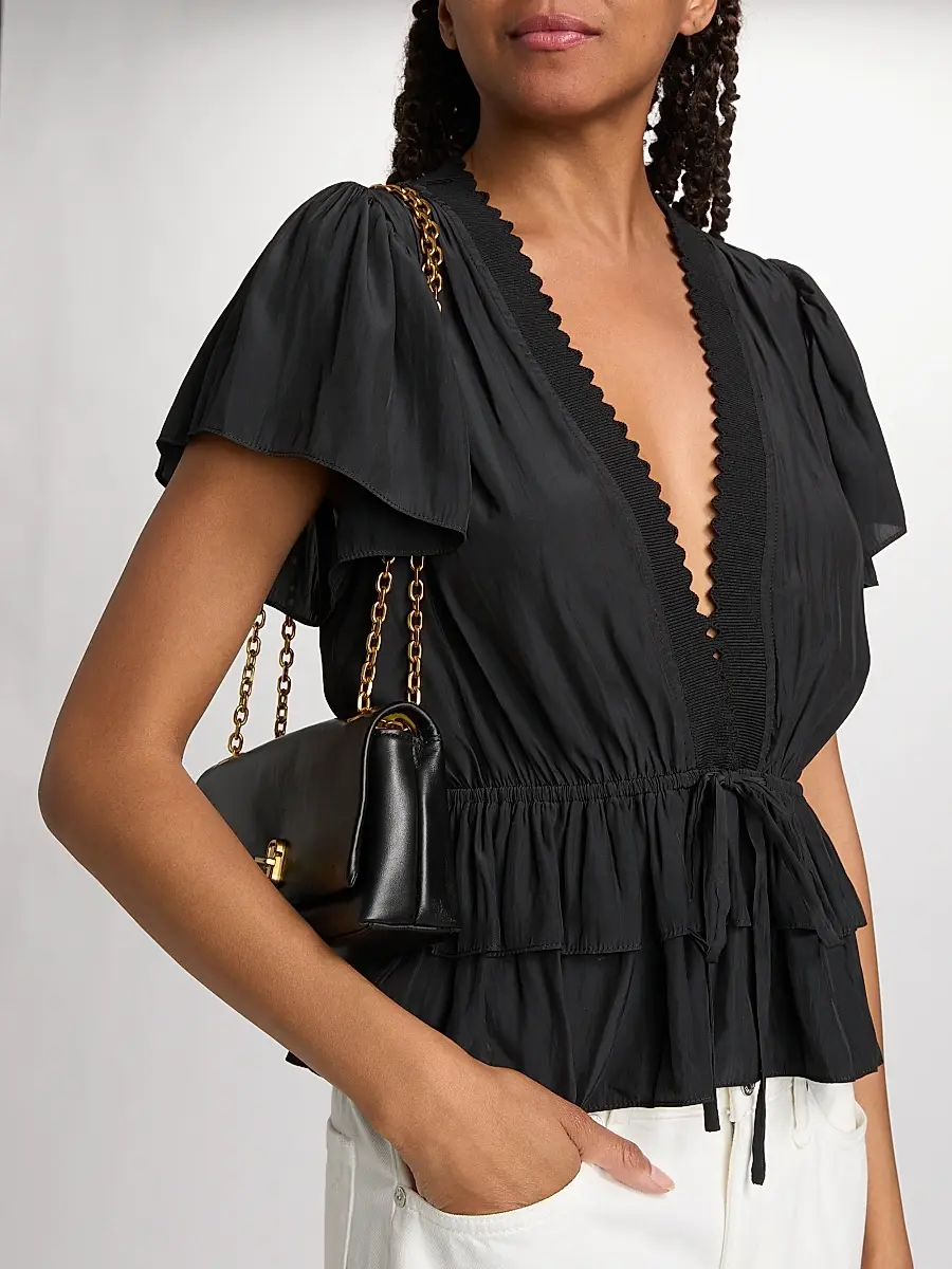 Ramy Brook Women's Emberly Chiffon Tiered Blouse | Thumbnail 6 Ramy Brook Women's Emberly Chiffon Tiered Blouse | Thumbnail 6