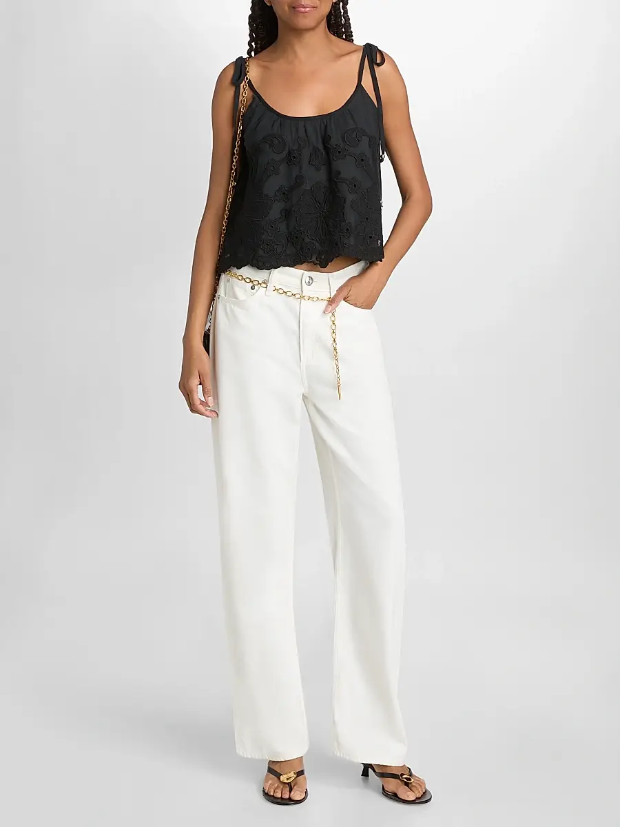 Ramy Brook Women's Elsie Embroidered Crop Top | Thumbnail 2 Ramy Brook Women's Elsie Embroidered Crop Top | Thumbnail 2