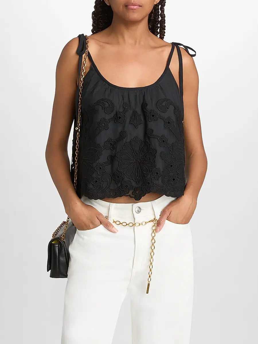 Ramy Brook Women's Elsie Embroidered Crop Top | Thumbnail 3 Ramy Brook Women's Elsie Embroidered Crop Top | Thumbnail 3