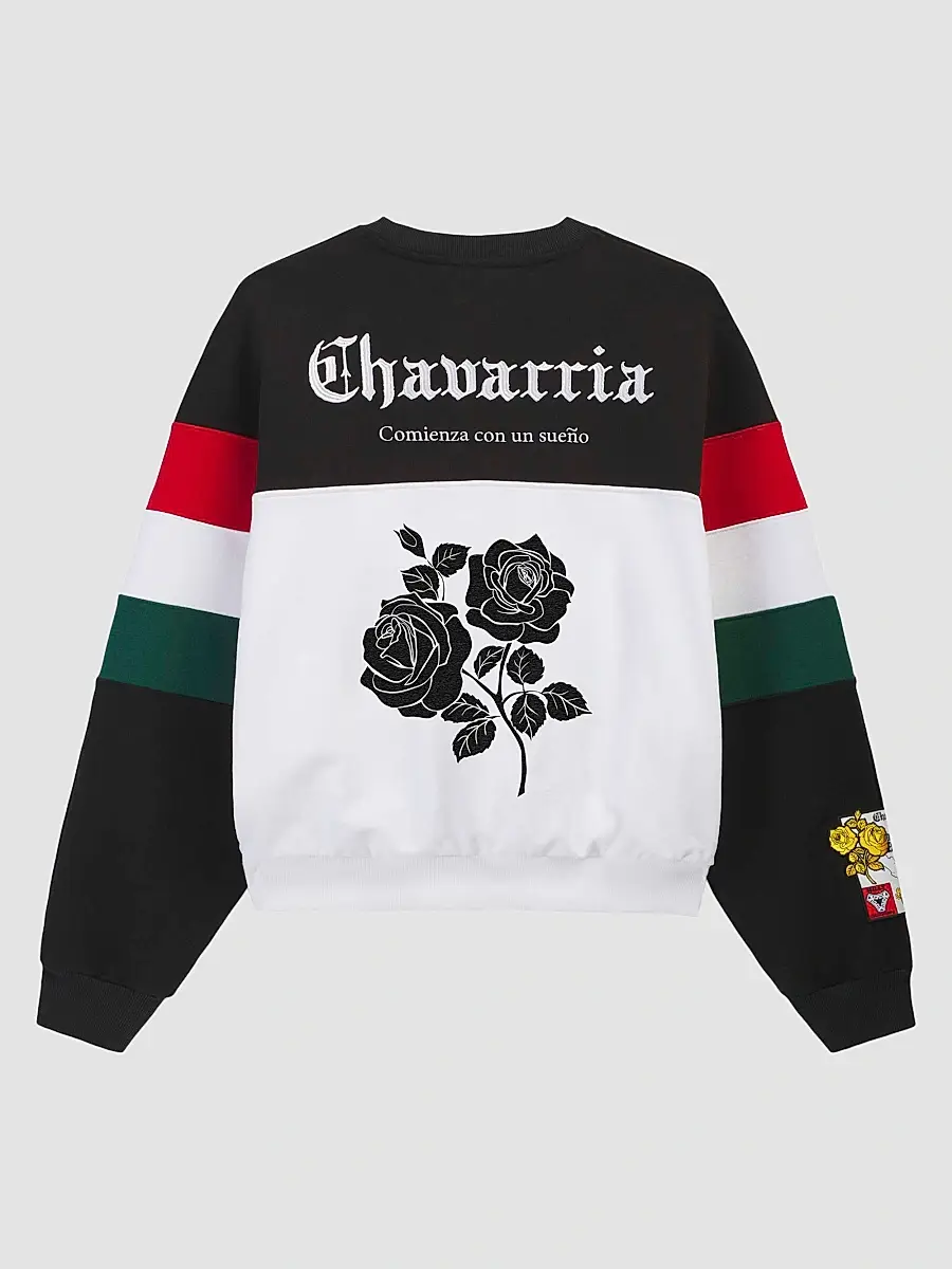adidas Men's x Willy Chavarria Crewneck Sweatshirt - Black White | Thumbnail 2 adidas Men's x Willy Chavarria Crewneck Sweatshirt - Black White | Thumbnail 2