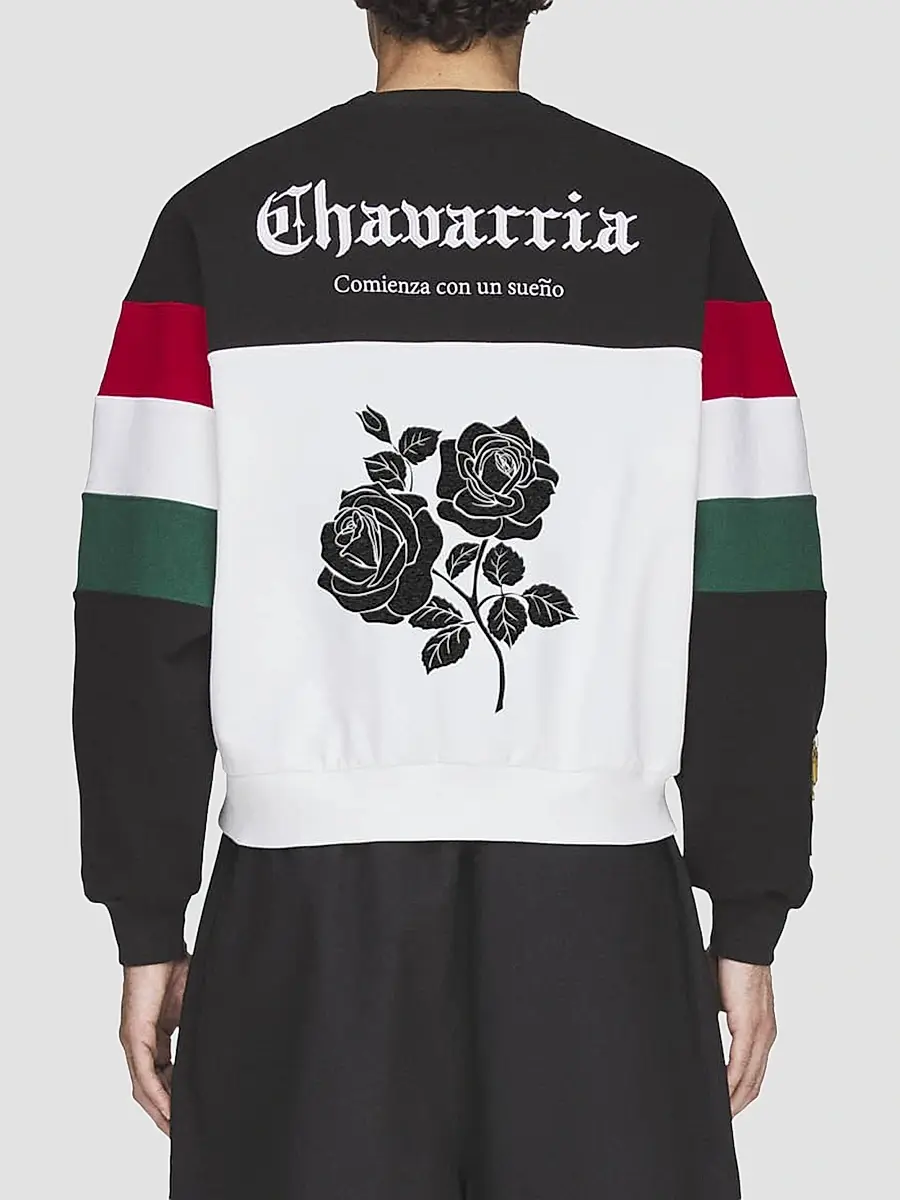 adidas Men's x Willy Chavarria Crewneck Sweatshirt - Black White | Thumbnail 3 adidas Men's x Willy Chavarria Crewneck Sweatshirt - Black White | Thumbnail 3