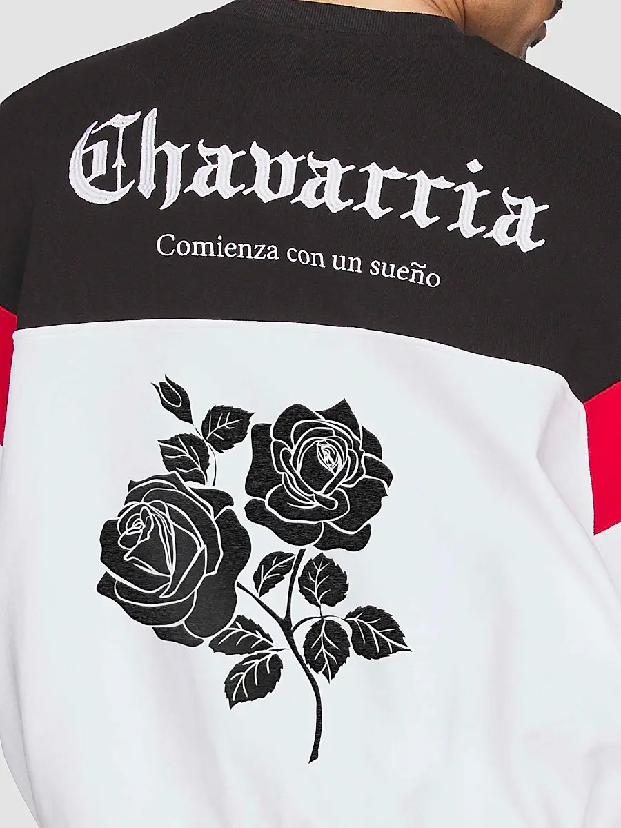 adidas Men's x Willy Chavarria Crewneck Sweatshirt - Black White | Thumbnail 6 adidas Men's x Willy Chavarria Crewneck Sweatshirt - Black White | Thumbnail 6