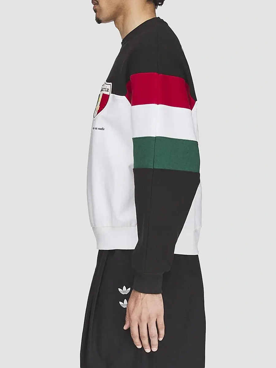 adidas Men's x Willy Chavarria Crewneck Sweatshirt - Black White | Thumbnail 7 adidas Men's x Willy Chavarria Crewneck Sweatshirt - Black White | Thumbnail 7