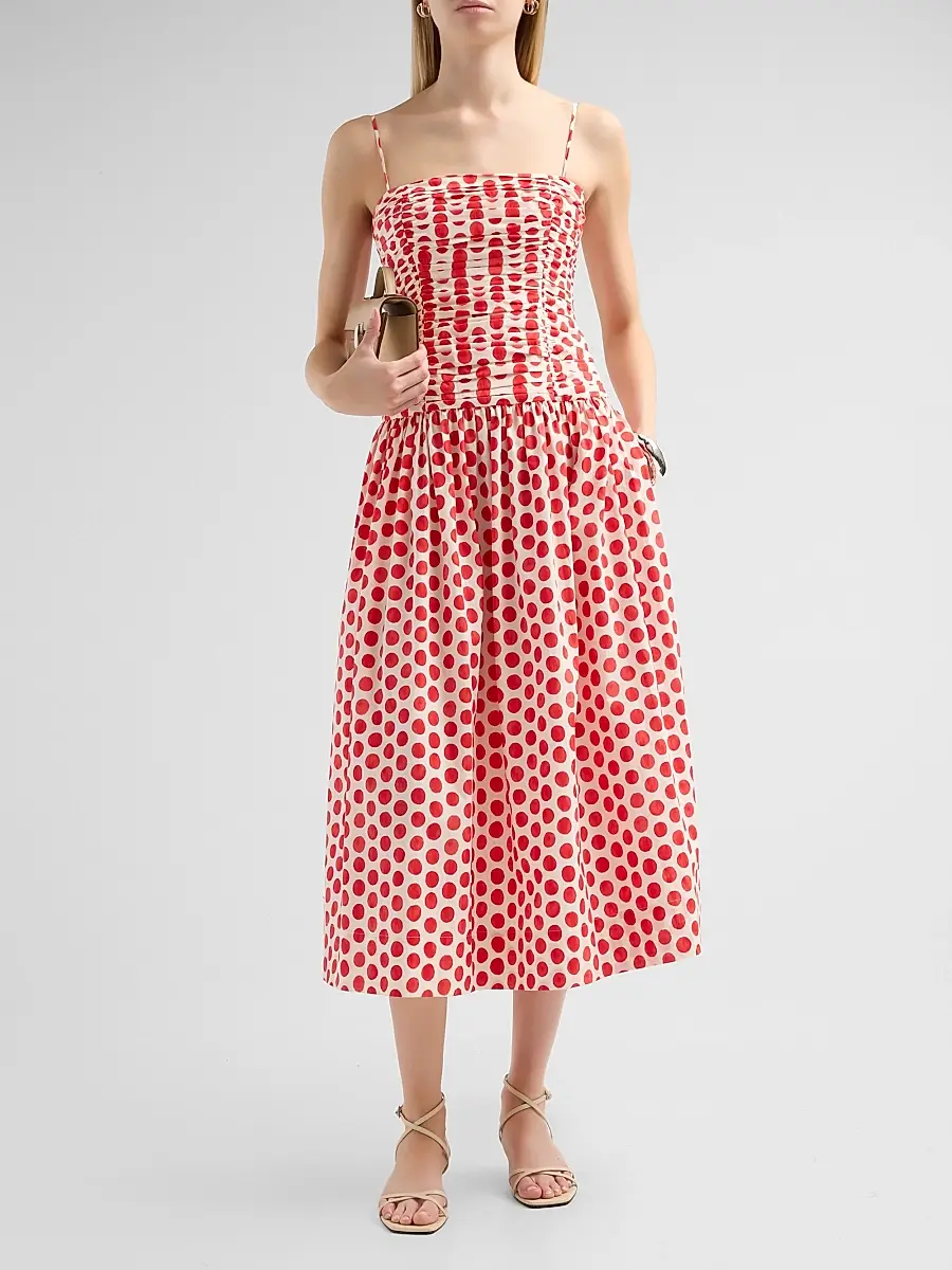 Cara Cara Women's Rahi Ruched Midi Dress | Thumbnail 2 Cara Cara Women's Rahi Ruched Midi Dress | Thumbnail 2