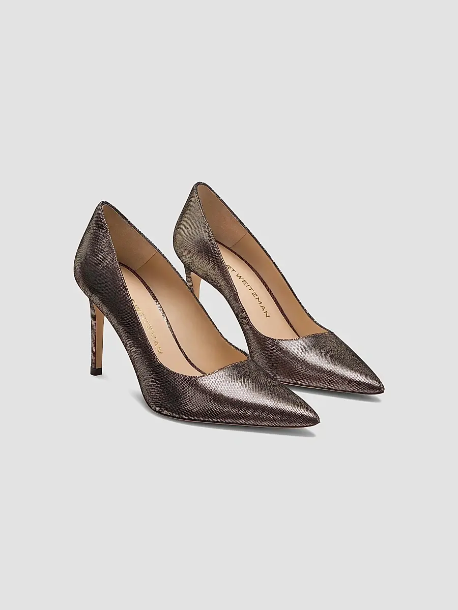 Stuart Weitzman Women's Power 85MM Leather Stiletto Pumps | Thumbnail 4 Stuart Weitzman Women's Power 85MM Leather Stiletto Pumps | Thumbnail 4