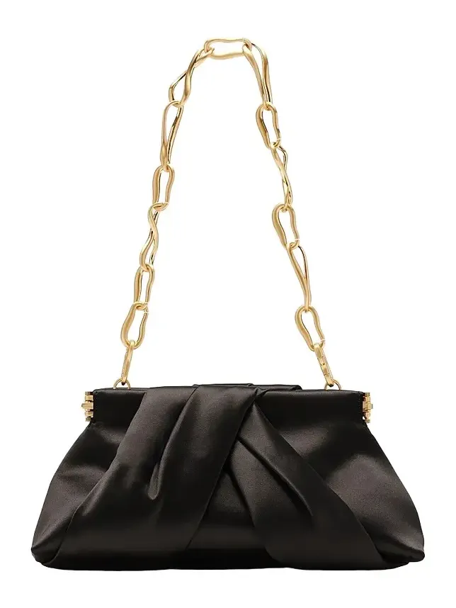 Women's Lia Mini Pleated Satin Clutch