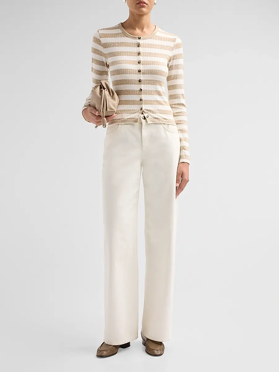 rag & bone Women's The Wide Striped Rib-Knit Cardigan | Thumbnail 2 rag & bone Women's The Wide Striped Rib-Knit Cardigan | Thumbnail 2