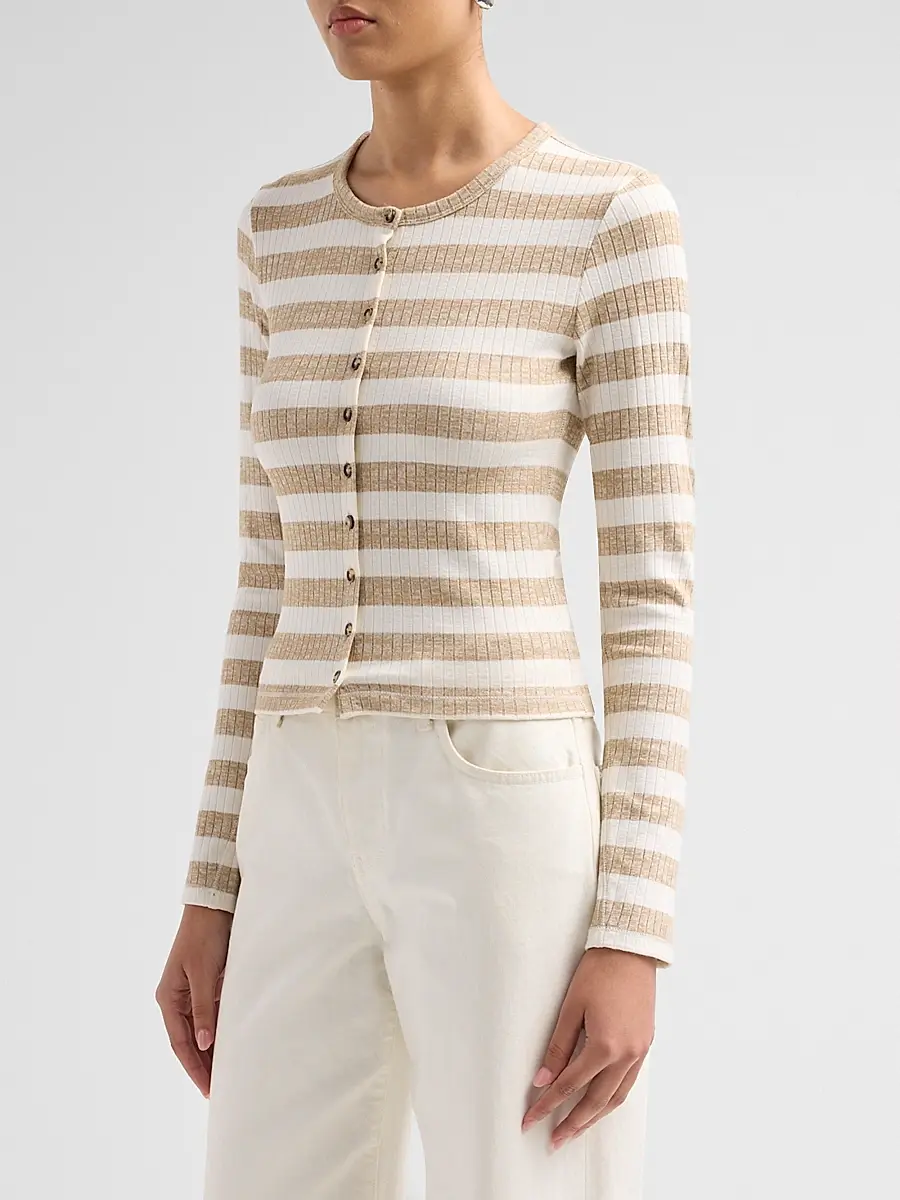 rag & bone Women's The Wide Striped Rib-Knit Cardigan | Thumbnail 4 rag & bone Women's The Wide Striped Rib-Knit Cardigan | Thumbnail 4
