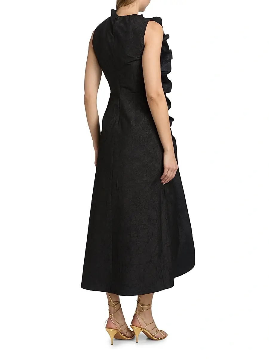Ulla Johnson Women's Demetria Ruched Midi-Dress | Thumbnail 5