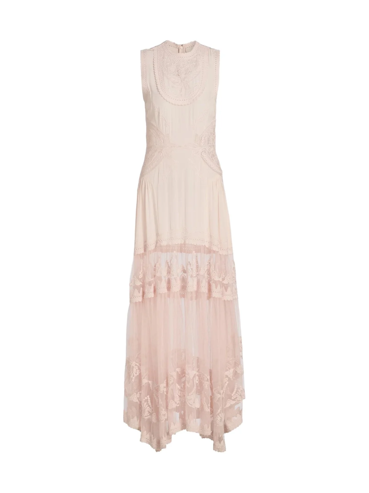 Women's Florence Embroidered Silk & Tulle Maxi Dress Women's Florence Embroidered Silk & Tulle Maxi Dress