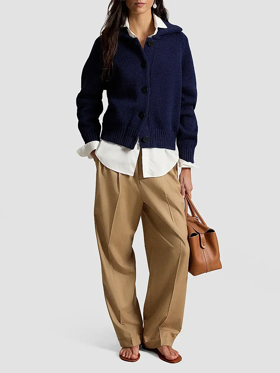 Polo Ralph Lauren Women's Cotton-Blend Buttoned Cardigan | Thumbnail 2 Polo Ralph Lauren Women's Cotton-Blend Buttoned Cardigan | Thumbnail 2