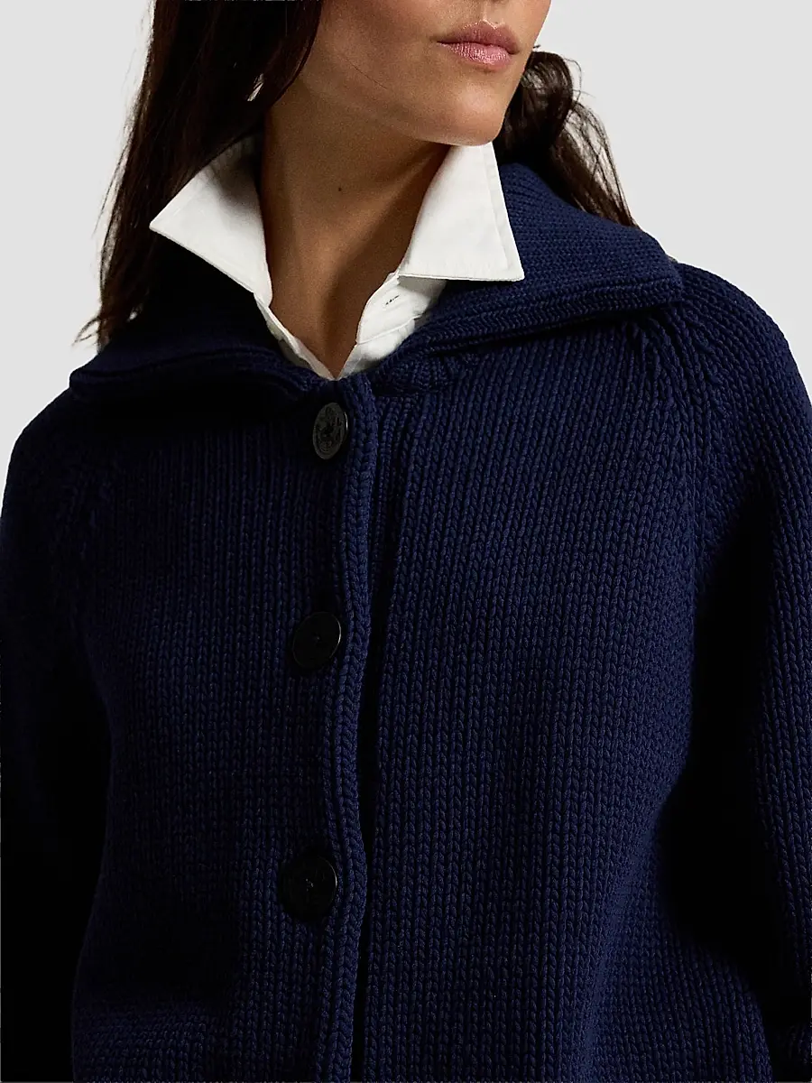 Polo Ralph Lauren Women's Cotton-Blend Buttoned Cardigan | Thumbnail 5 Polo Ralph Lauren Women's Cotton-Blend Buttoned Cardigan | Thumbnail 5