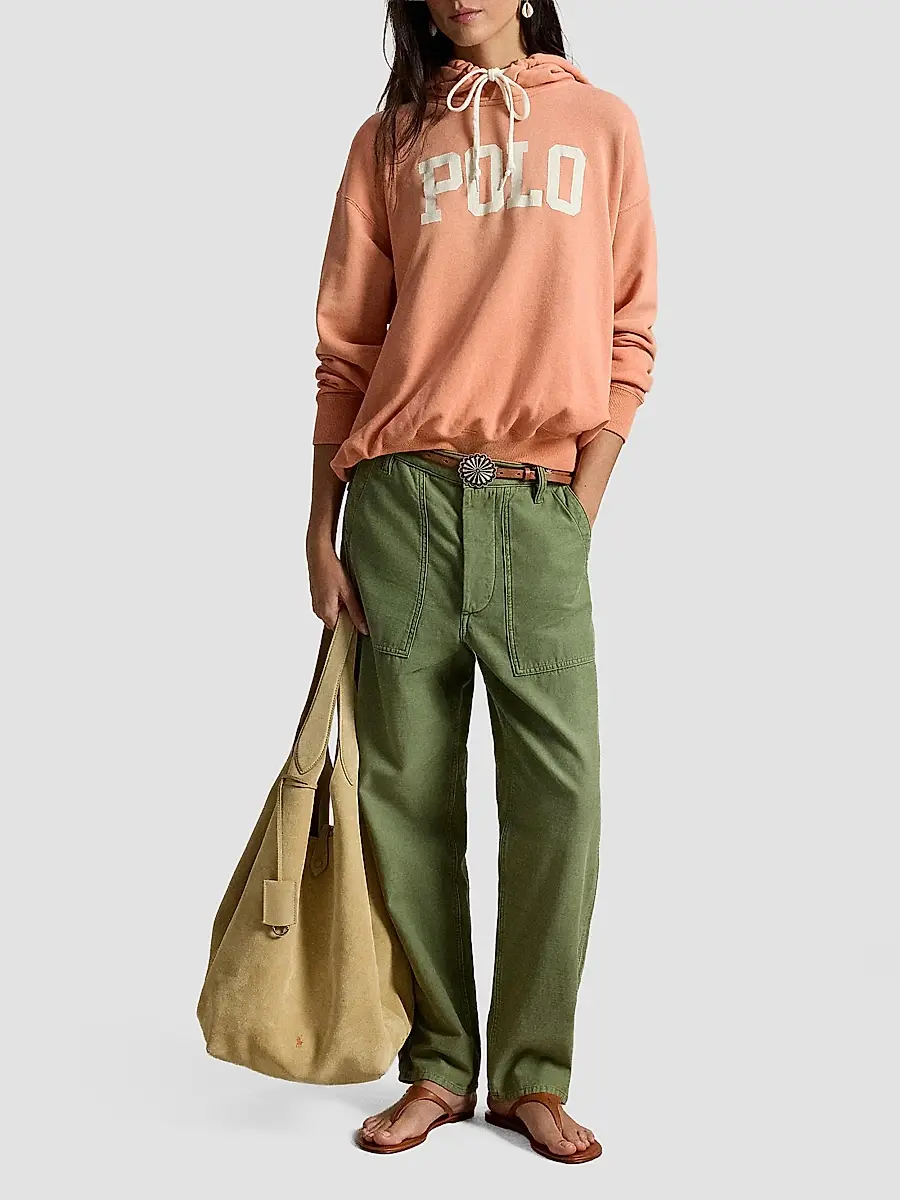 Polo Ralph Lauren Women's Logo Lightweight Fleece Hoodie | Thumbnail 2 Polo Ralph Lauren Women's Logo Lightweight Fleece Hoodie | Thumbnail 2