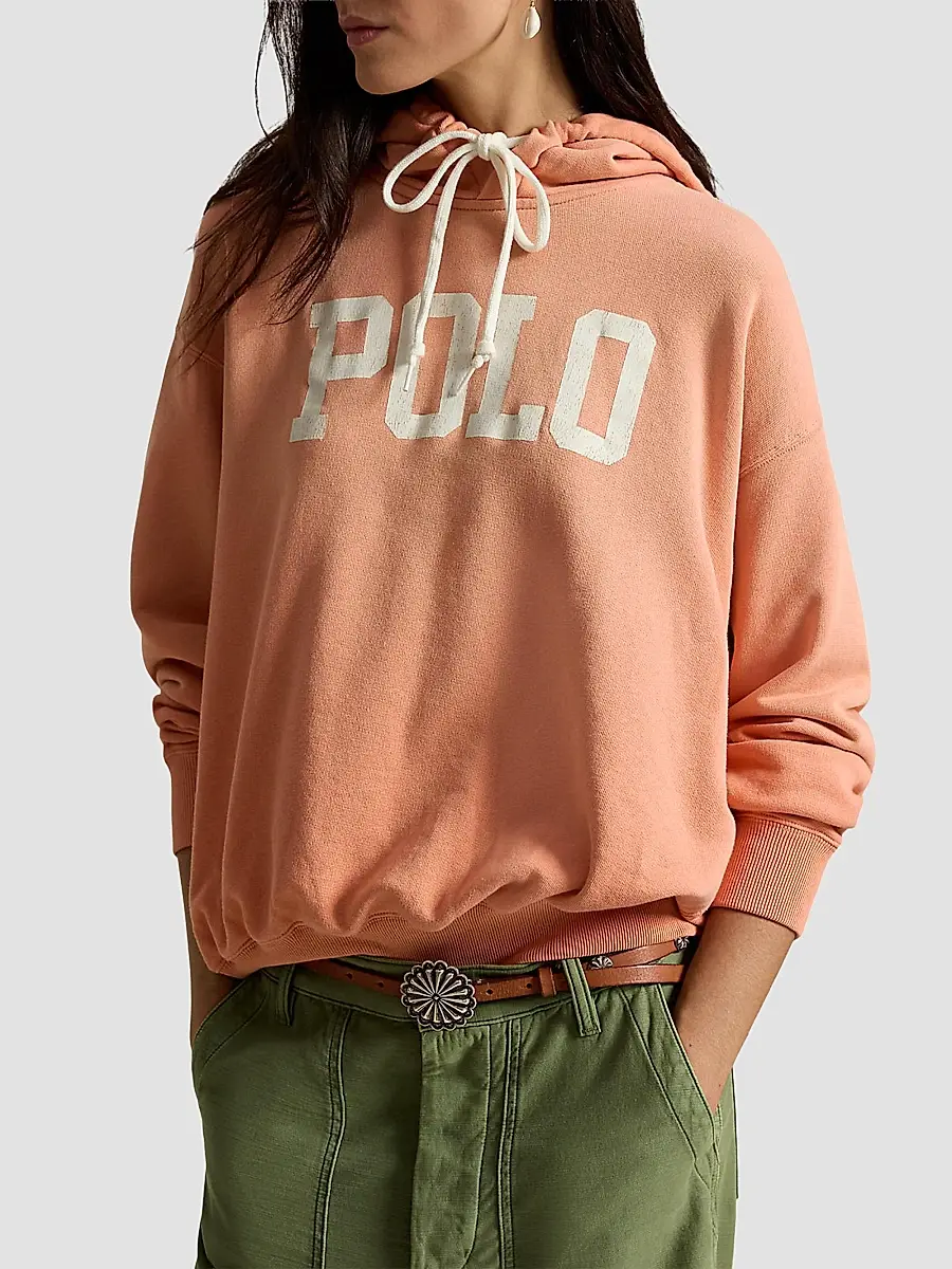 Polo Ralph Lauren Women's Logo Lightweight Fleece Hoodie | Thumbnail 4 Polo Ralph Lauren Women's Logo Lightweight Fleece Hoodie | Thumbnail 4