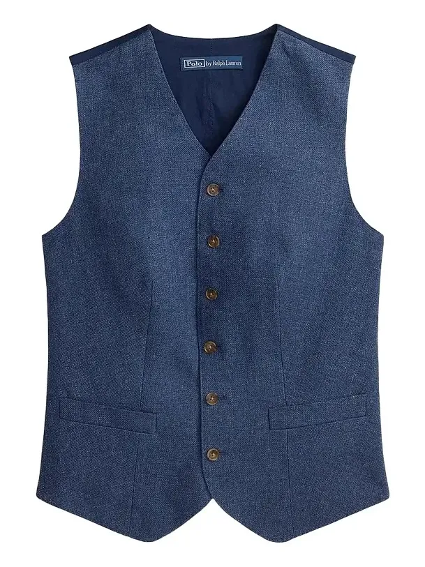Women's Buttoned Linen-Cotton Vest Women's Buttoned Linen-Cotton Vest