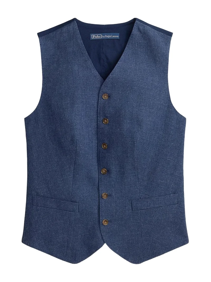 Polo Ralph Lauren Women's Buttoned Linen-Cotton Vest