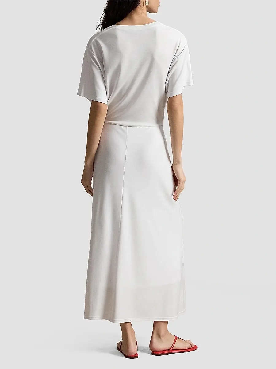 Polo Ralph Lauren Women's Twist-Detail T-Shirt Midi Dress | Thumbnail 3 Polo Ralph Lauren Women's Twist-Detail T-Shirt Midi Dress | Thumbnail 3