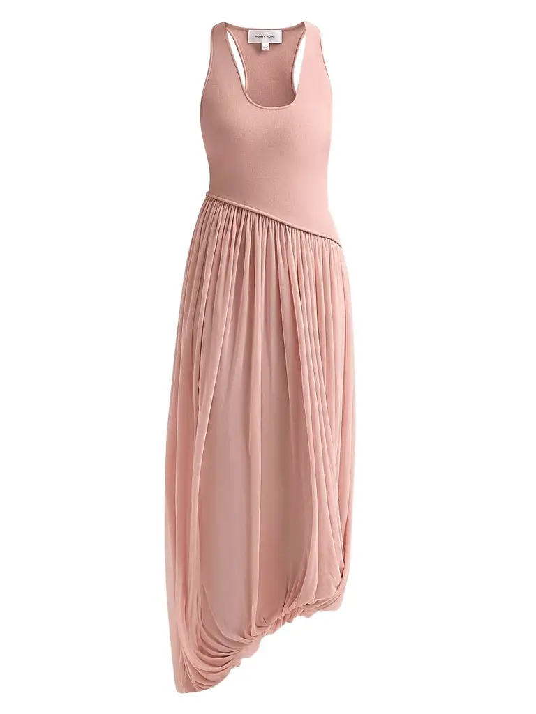 Ronny Kobo Women's Meyer Asymmetric Midi Dress - Mauve | Image 1 Ronny Kobo Women's Meyer Asymmetric Midi Dress - Mauve | Image 1
