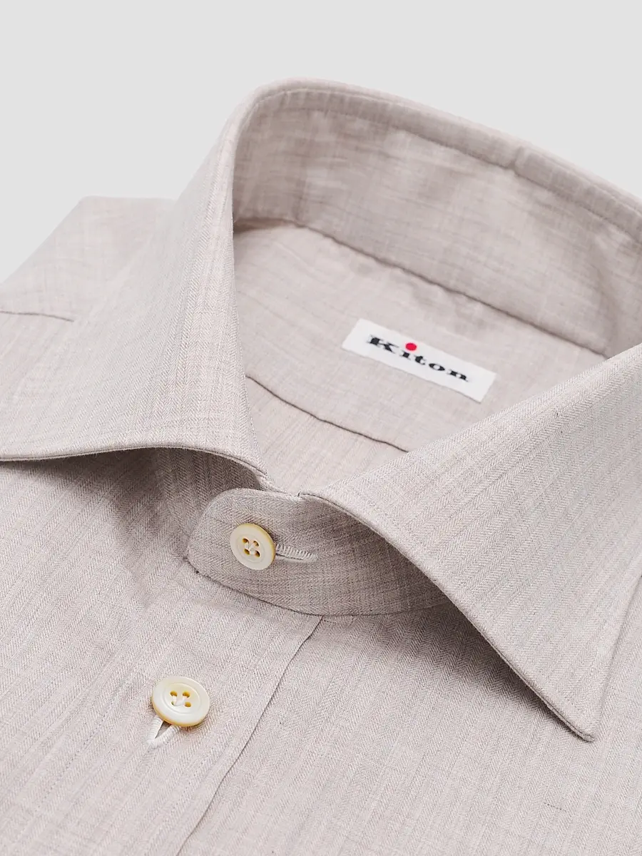 Kiton Men's Cotton Button-Front Shirt | Thumbnail 2