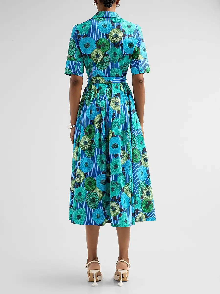Ro's Garden Women's Sutton Floral Tie-Waist Midi Dress | Thumbnail 3 Ro's Garden Women's Sutton Floral Tie-Waist Midi Dress | Thumbnail 3