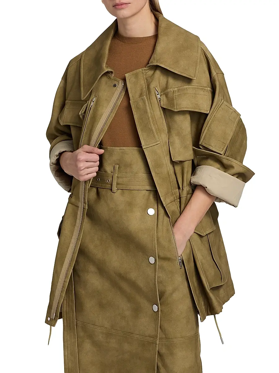 Co Women's Camo Cotton-Blend Military Jacket | Thumbnail 3 Co Women's Camo Cotton-Blend Military Jacket | Thumbnail 3