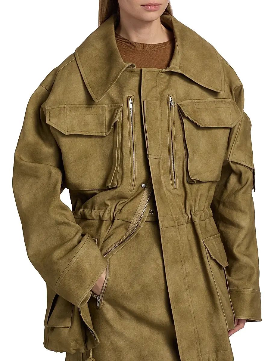 Co Women's Camo Cotton-Blend Military Jacket | Thumbnail 6 Co Women's Camo Cotton-Blend Military Jacket | Thumbnail 6
