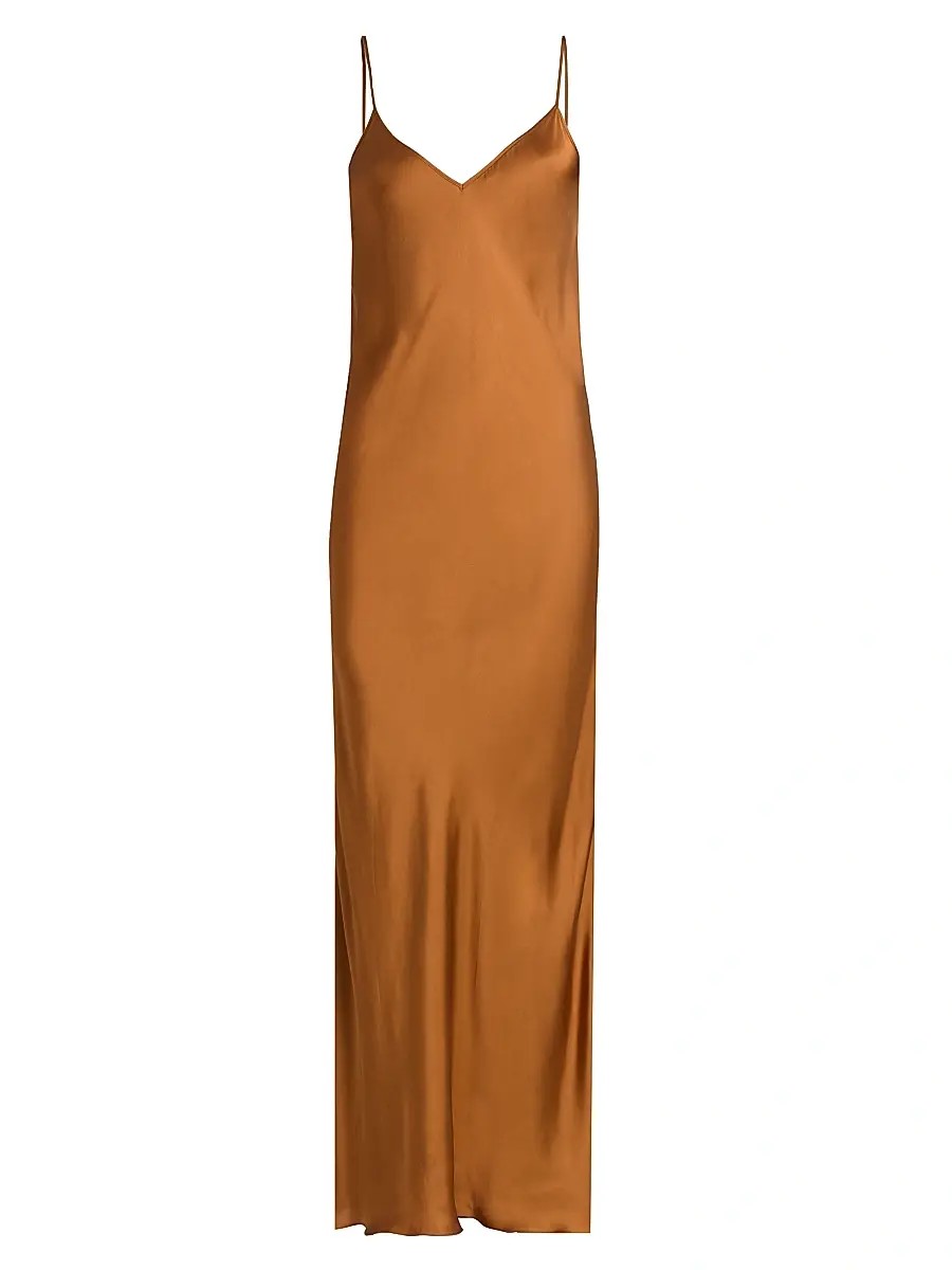 Isabel Marant Women's Nevana Satin Bias Slip Gown - Caramel | Image 1 Isabel Marant Women's Nevana Satin Bias Slip Gown - Caramel | Image 1