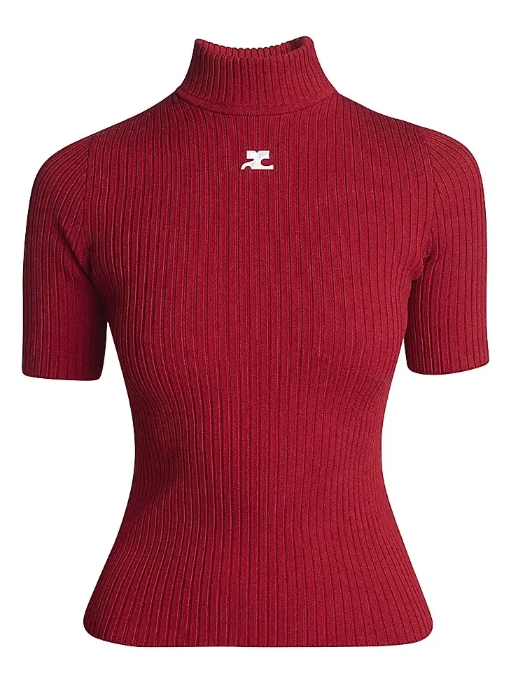 Courrèges Women's Reedition Rib-Knit Blouse