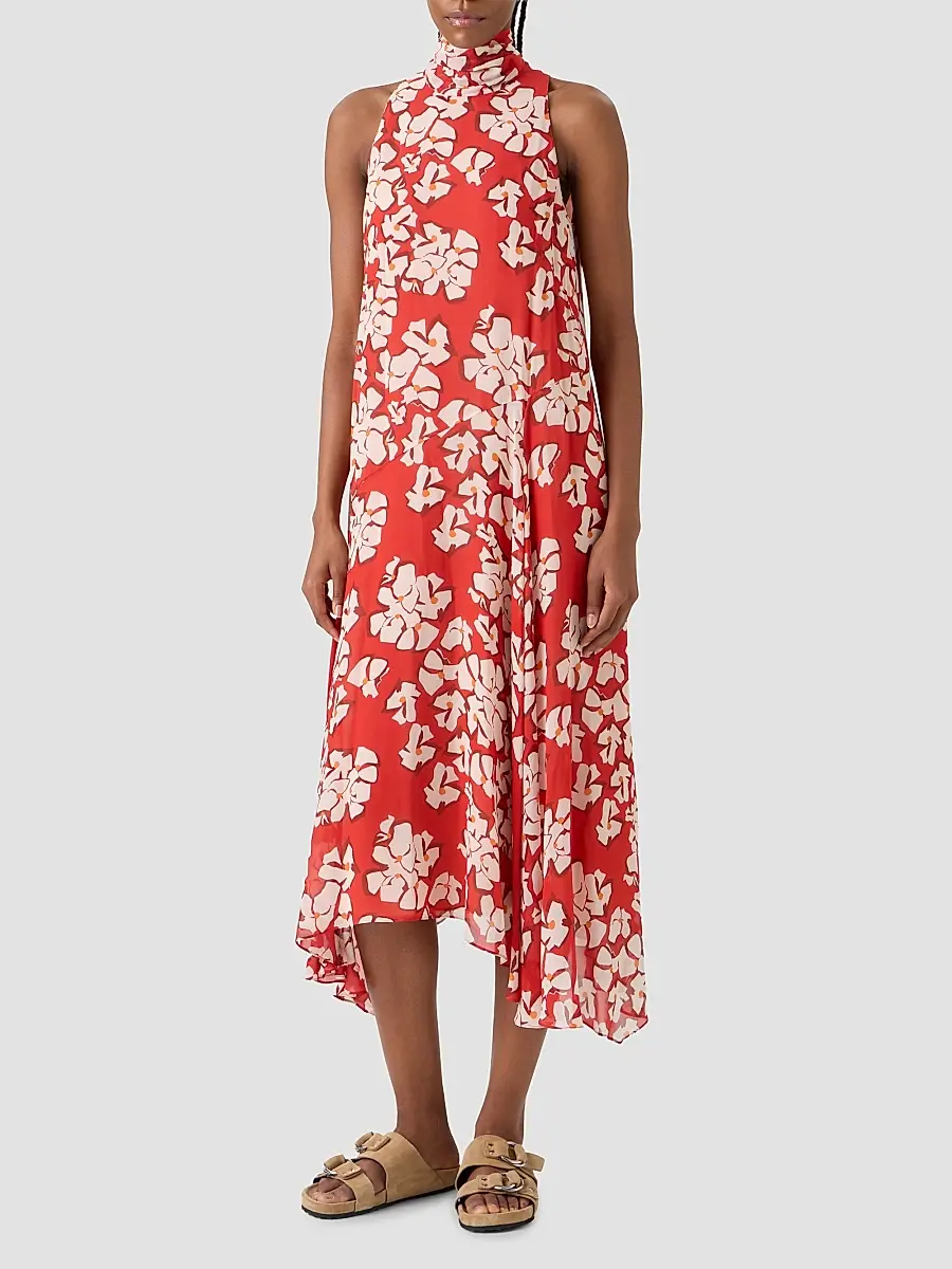 Akris punto Women's Floral Georgette Handkerchief Midi Dress | Thumbnail 2