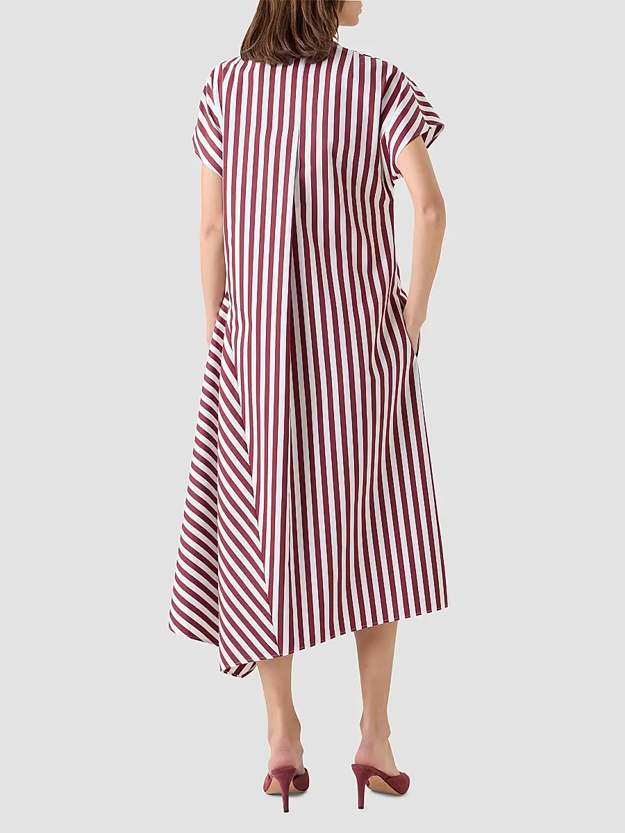 Akris punto Women's Kodak Striped Cotton Midi Shirtdress | Thumbnail 3