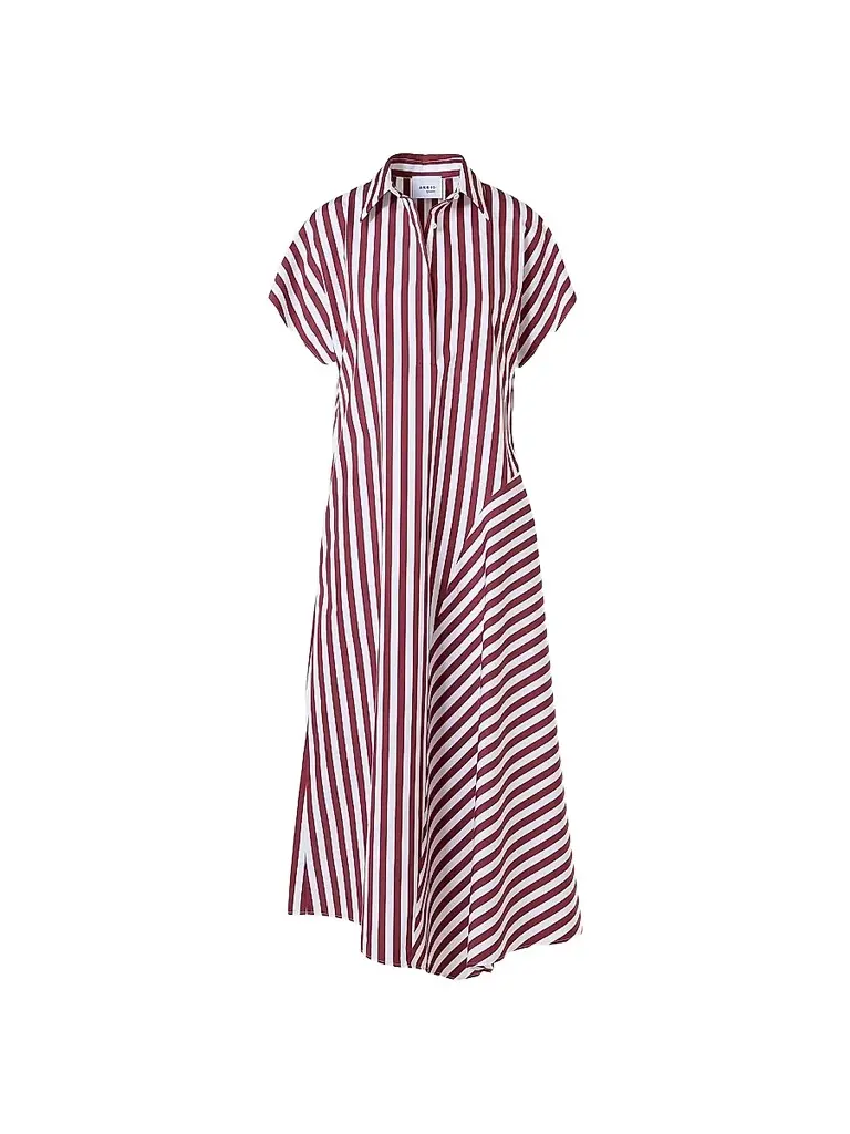 Akris punto Women's Kodak Striped Cotton Midi Shirtdress - Pomegranate Cream - Size 16 | Image 1 Akris punto Women's Kodak Striped Cotton Midi Shirtdress - Pomegranate Cream - Size 16 | Image 1