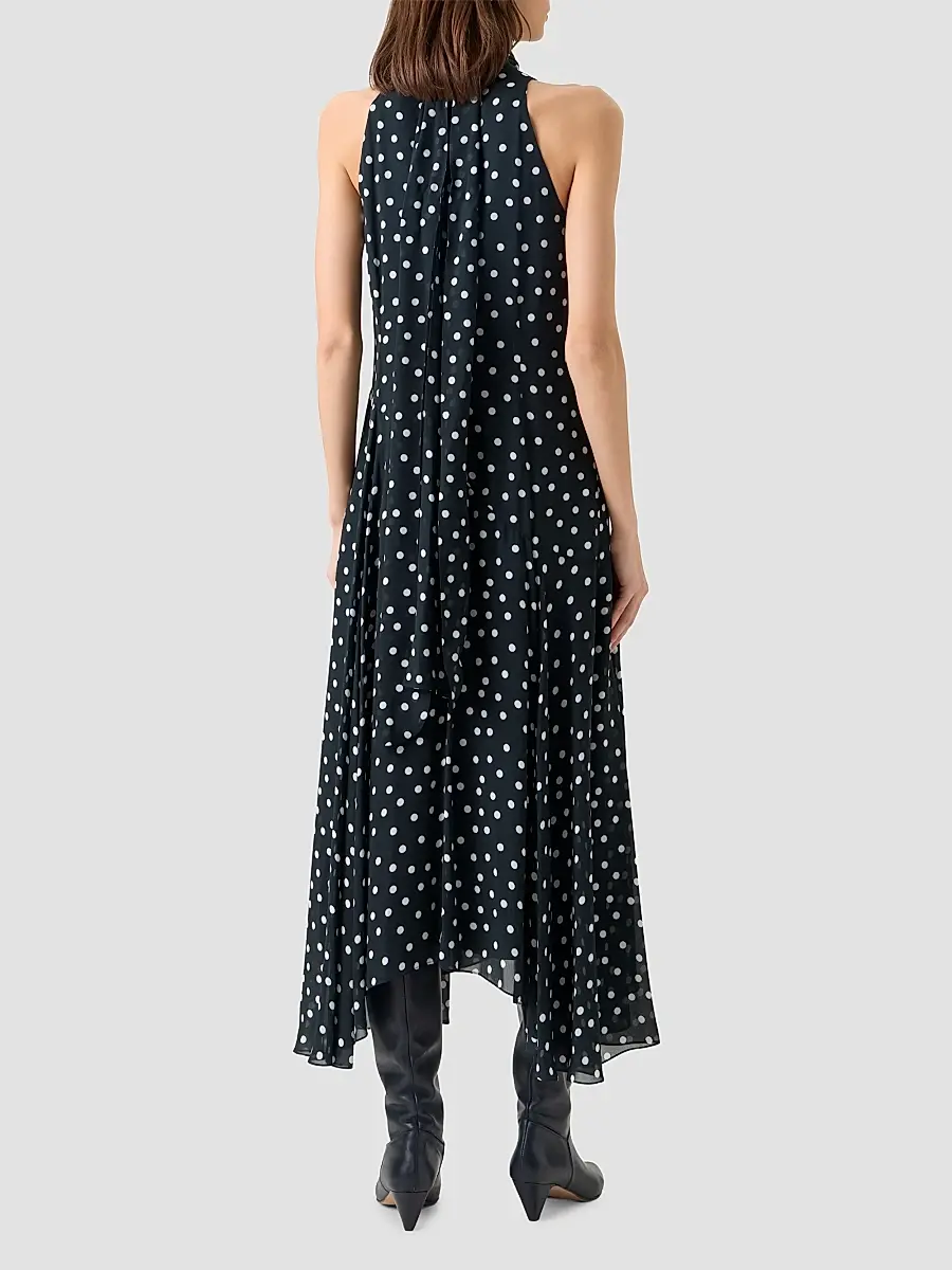 Akris punto Women's Polka Dot Georgette Midi Dress | Thumbnail 3 Akris punto Women's Polka Dot Georgette Midi Dress | Thumbnail 3