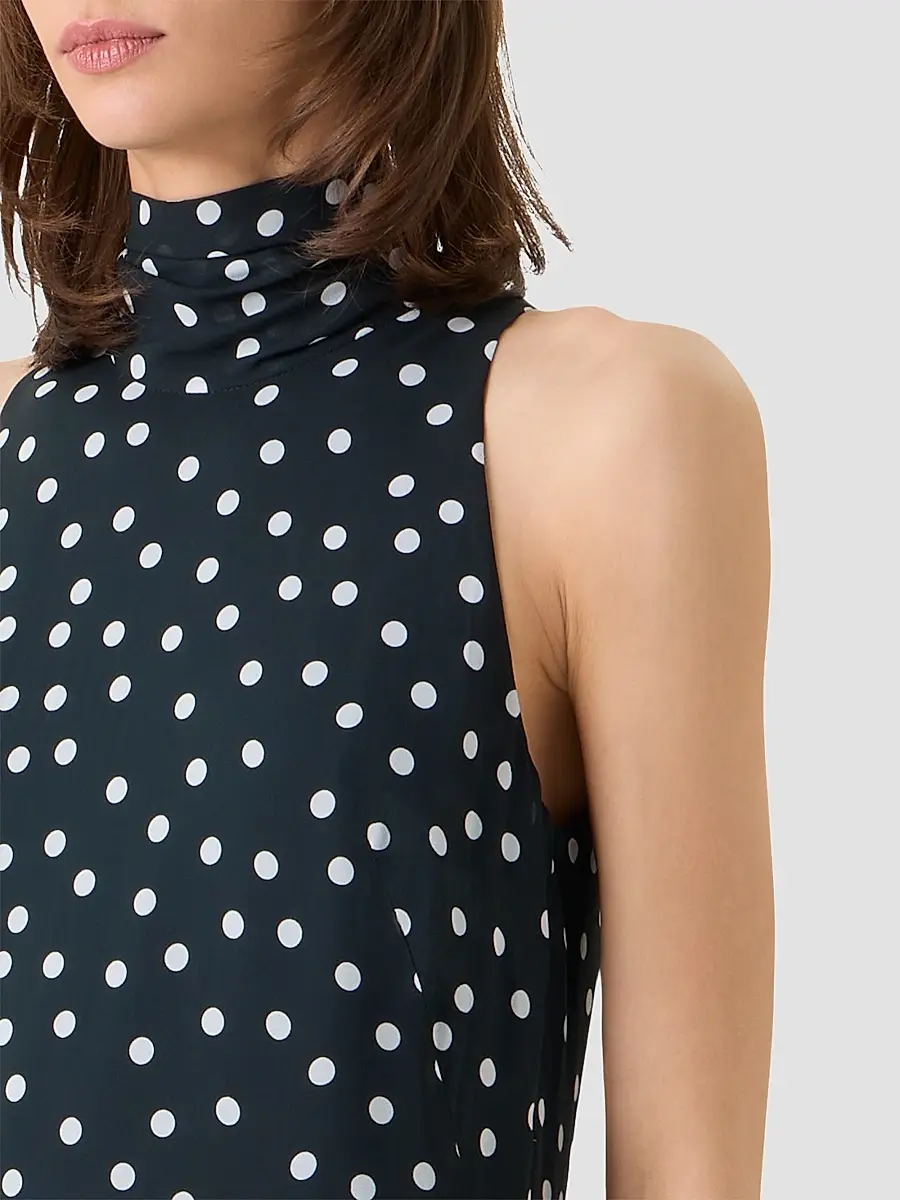 Akris punto Women's Polka Dot Georgette Midi Dress | Thumbnail 5 Akris punto Women's Polka Dot Georgette Midi Dress | Thumbnail 5