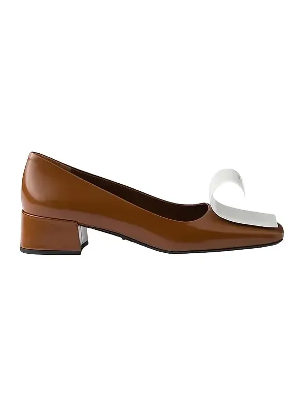 Women's Two-Tone 35MM Brushed Leather Pumps Women's Two-Tone 35MM Brushed Leather Pumps