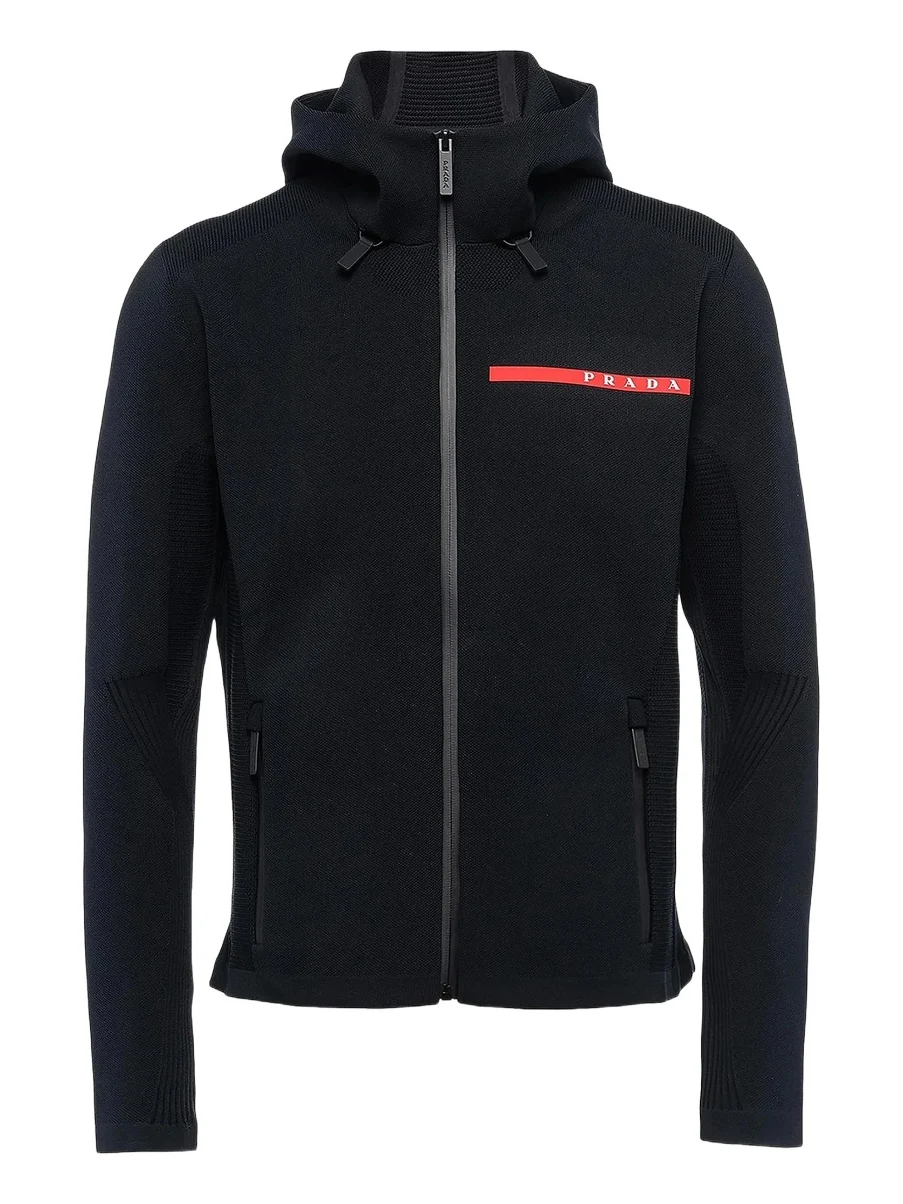 Prada Men's Techno Piqué Hoodie