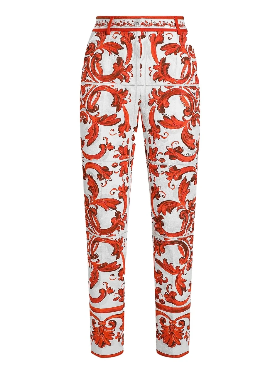 Women's Majolica-Print Brocade Crop Pants Women's Majolica-Print Brocade Crop Pants