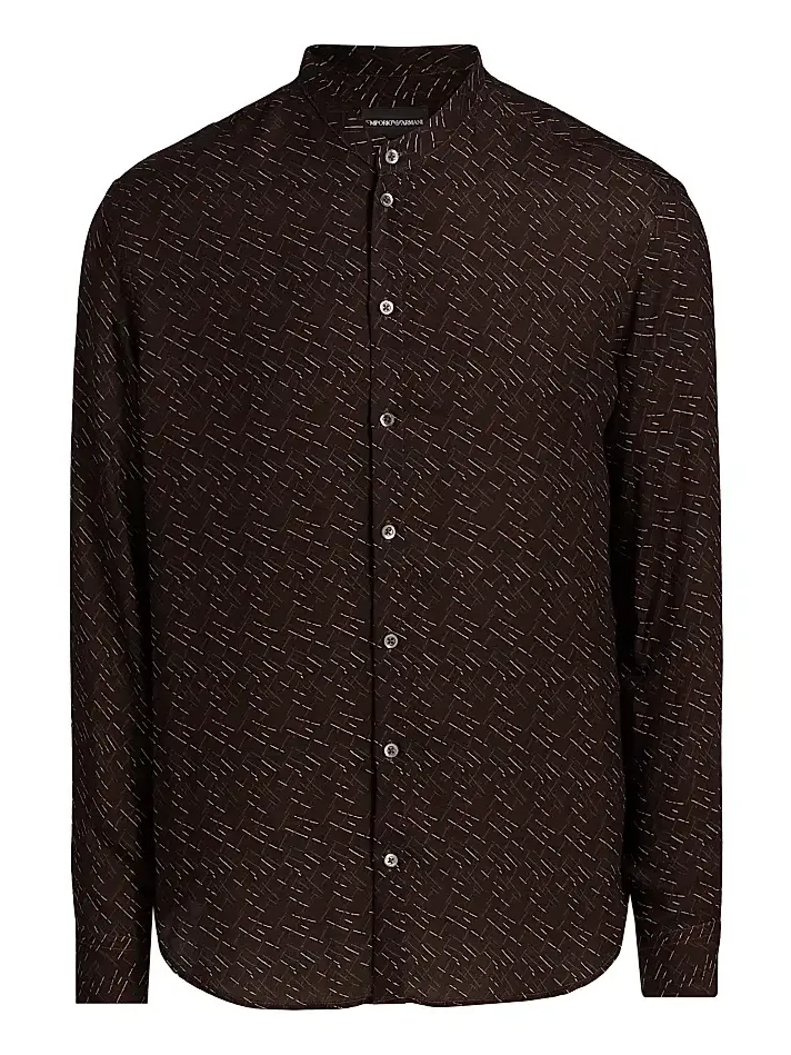 Men's Printed Button-Front Sport Shirt Men's Printed Button-Front Sport Shirt