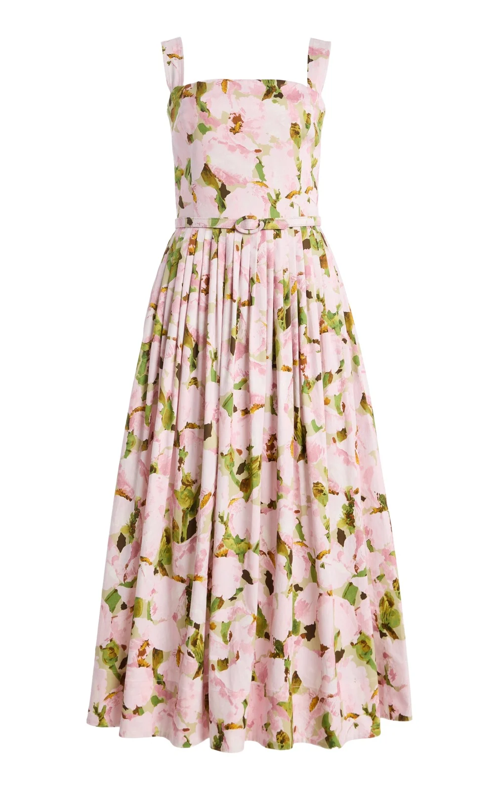 Watercolor Iris Poplin Midi Dress Watercolor Iris Poplin Midi Dress