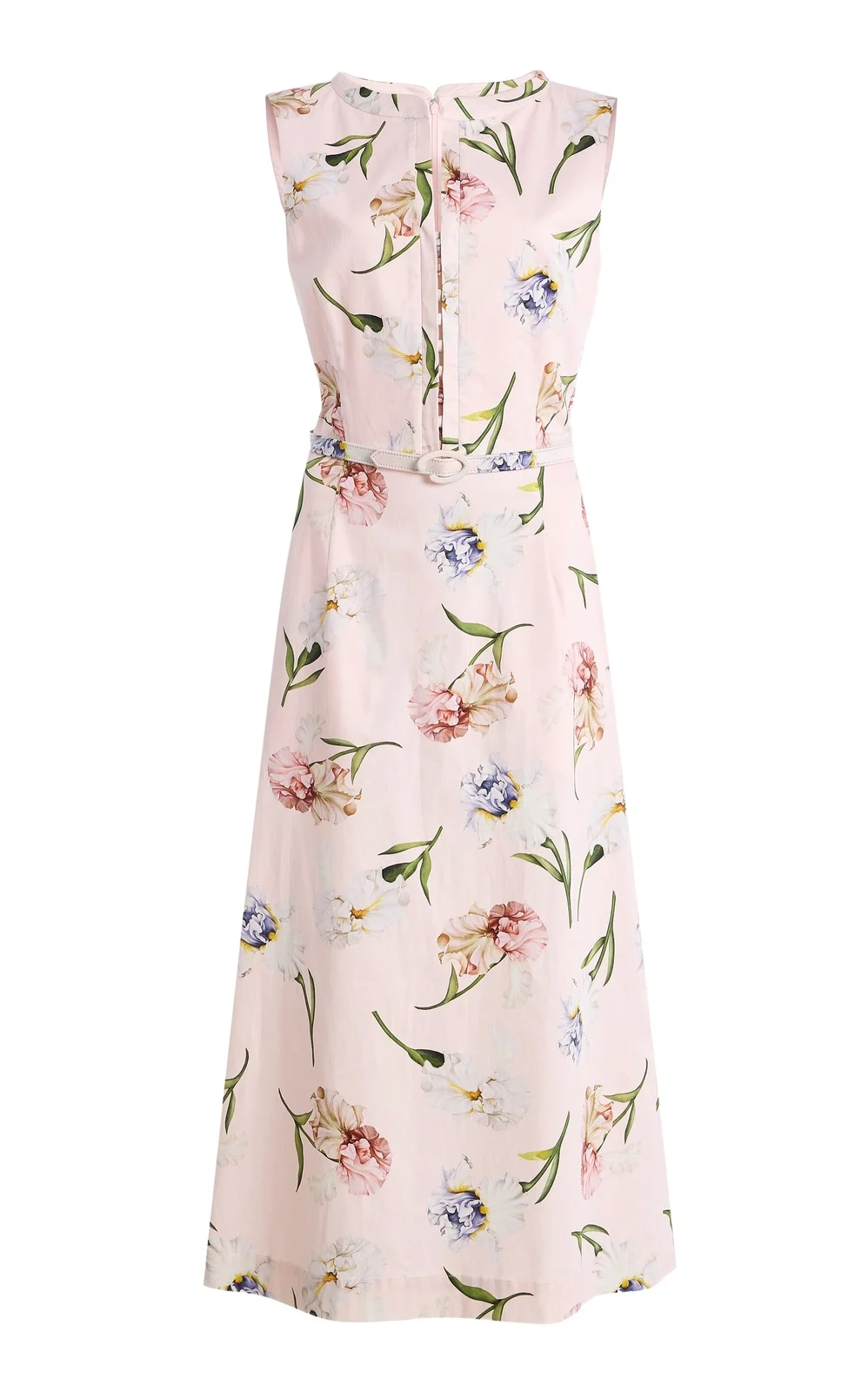 Painted Iris Poplin Midi Dress Painted Iris Poplin Midi Dress