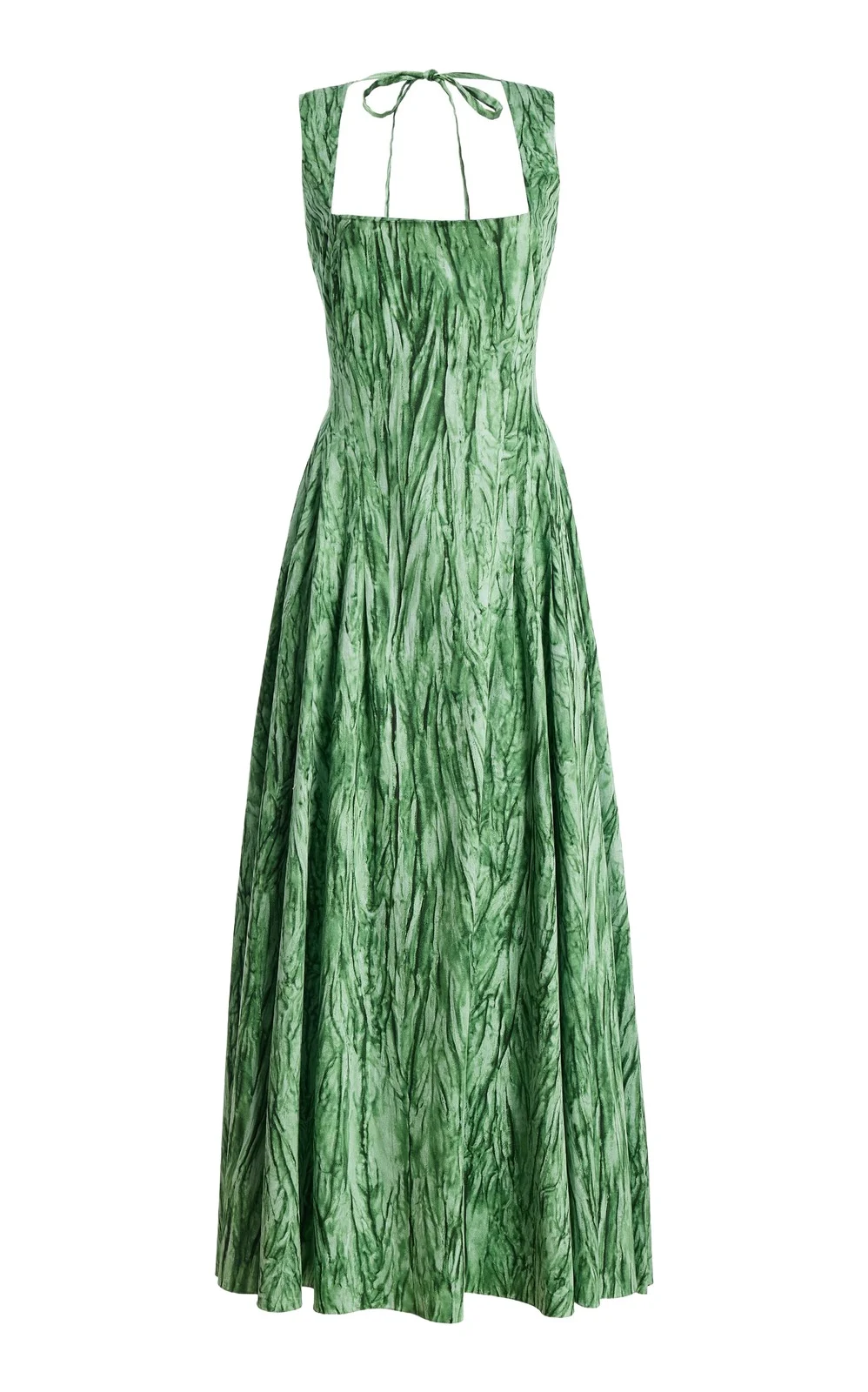 Oscar de la Renta Printed Poplin Sateen Midi Dress