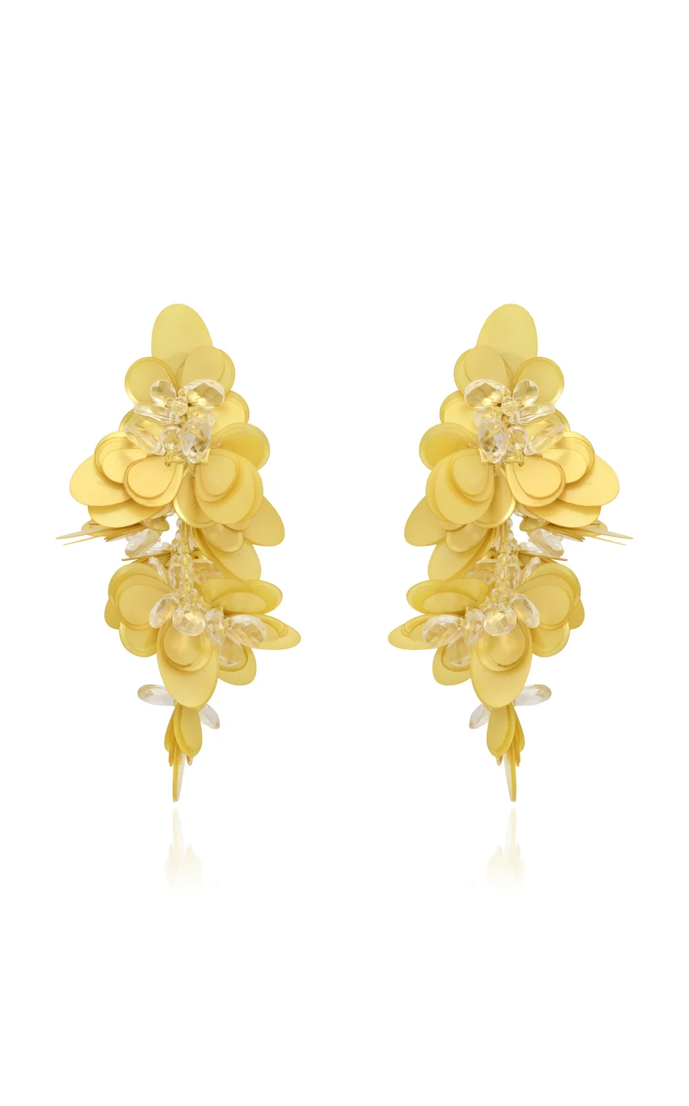 Oscar de la Renta Cascade Glass Sequin Earrings