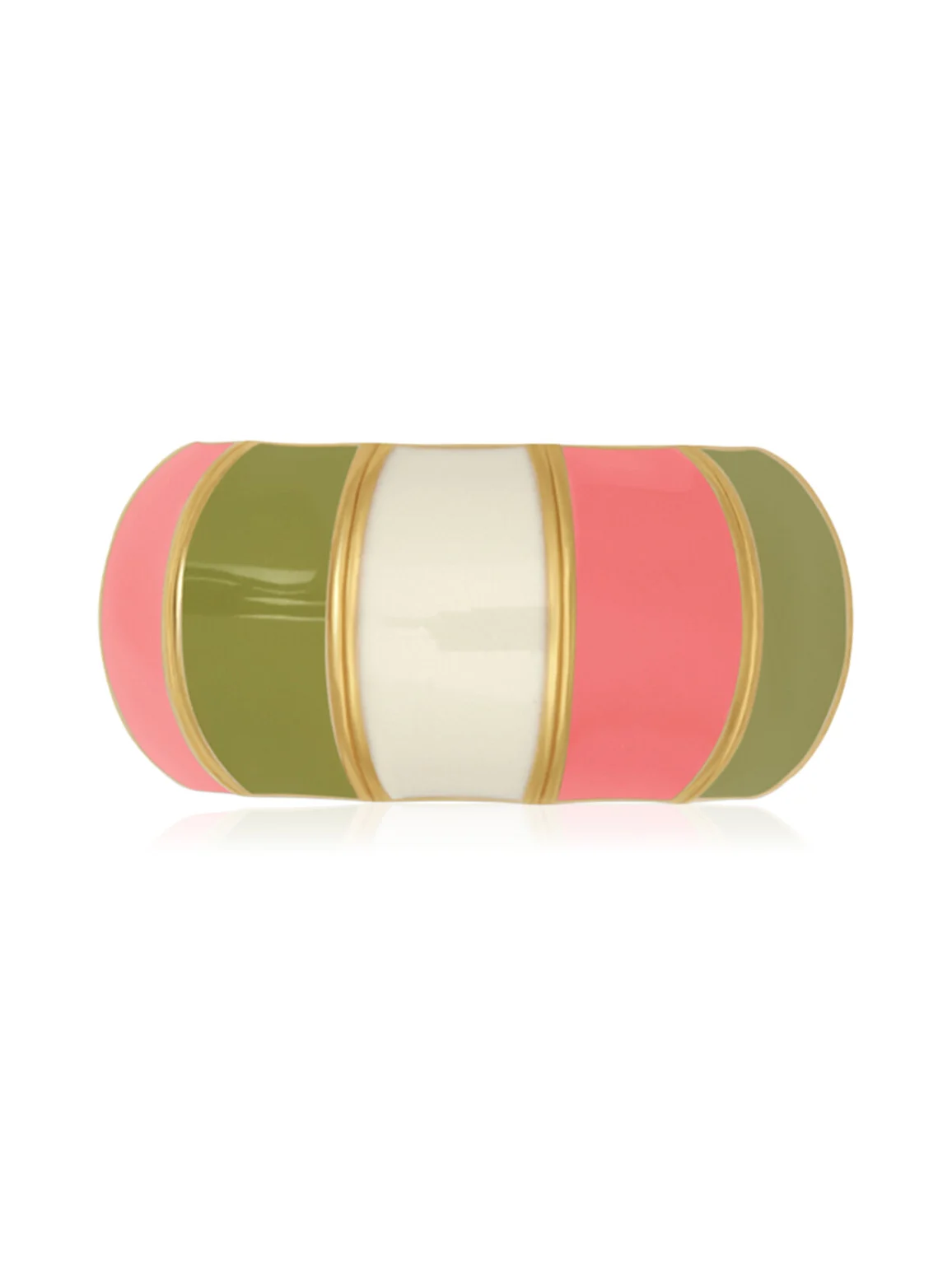 Oscar de la Renta Multicolored Brass and Enamel Ring