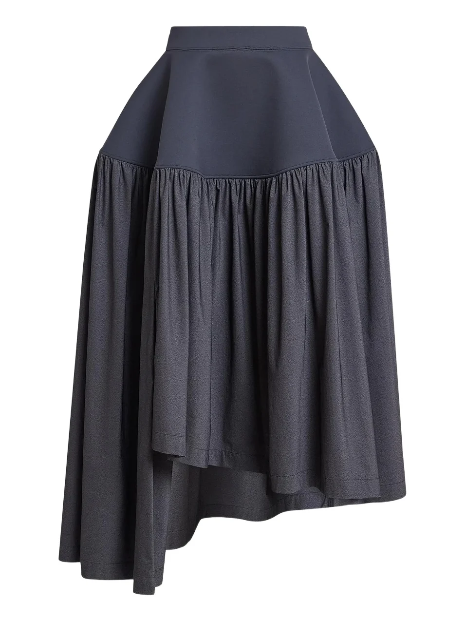 Women's Mute Mixed-Media Pleated High-Low Skirt Women's Mute Mixed-Media Pleated High-Low Skirt