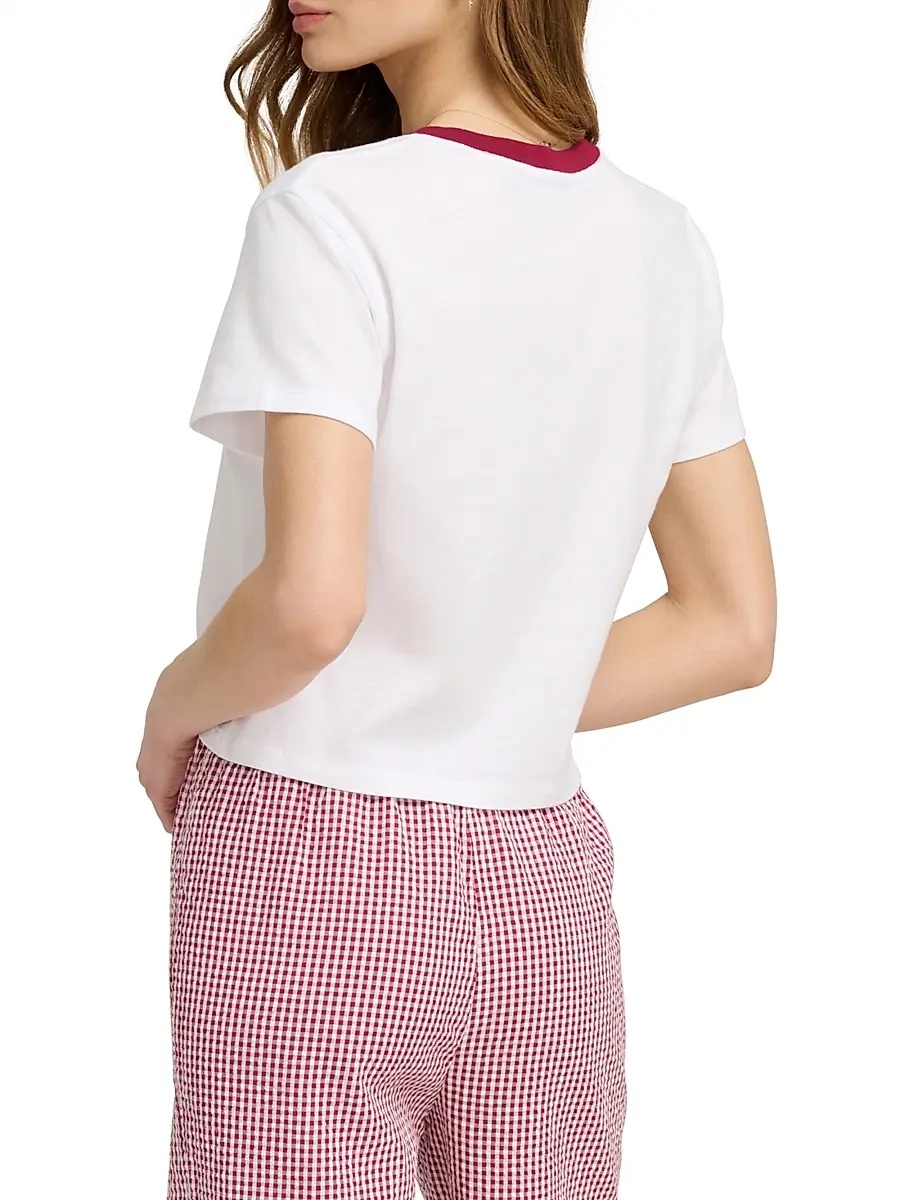 Favorite Daughter Women's The Cropped Signature Logo T-Shirt | Thumbnail 6 Favorite Daughter Women's The Cropped Signature Logo T-Shirt | Thumbnail 6