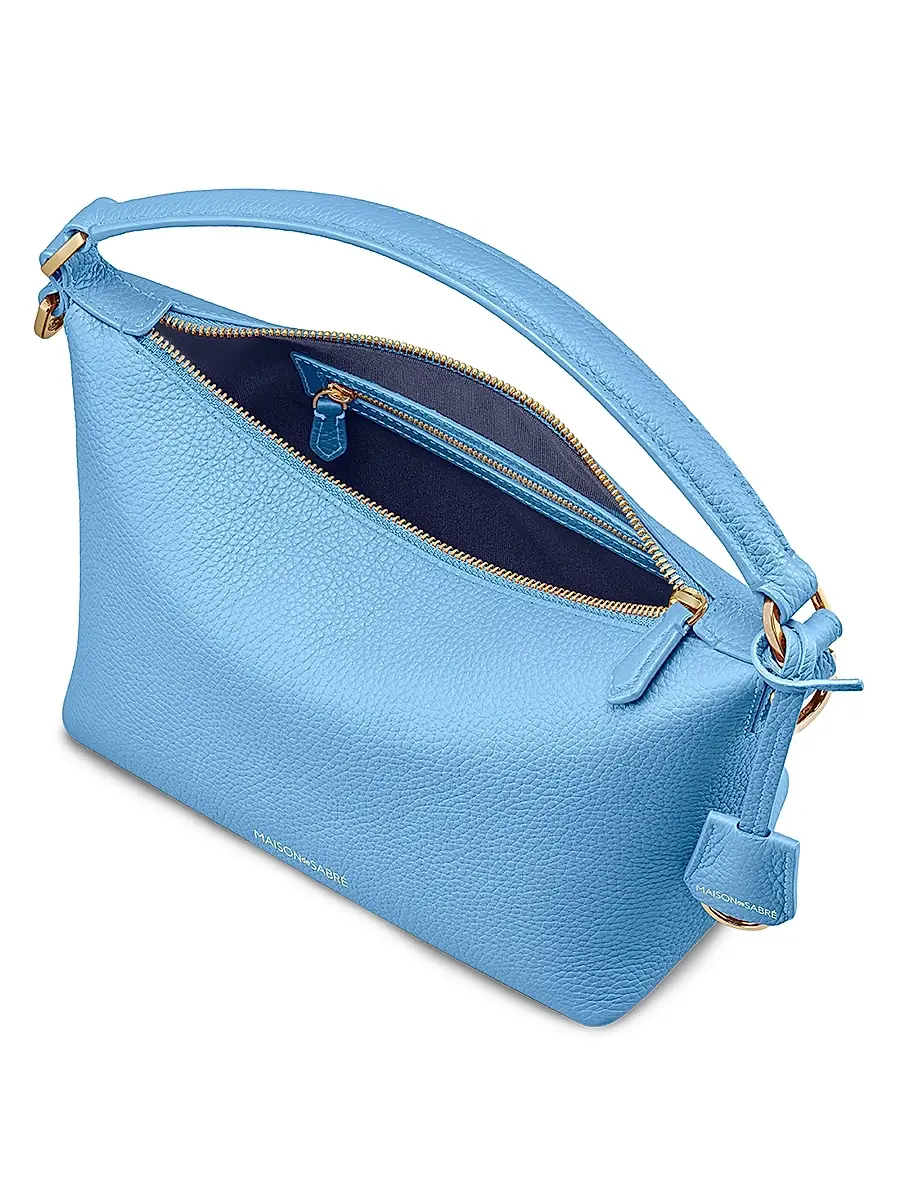 MAISON de SABRÉ Women's Small Leather Soft Hobo Bag | Thumbnail 8 MAISON de SABRÉ Women's Small Leather Soft Hobo Bag | Thumbnail 8