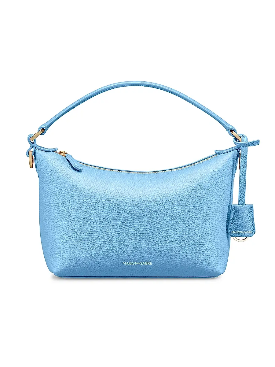 MAISON de SABRÉ Women's Leather Soft Hobo Bag - Sky Blue | Image 1 MAISON de SABRÉ Women's Leather Soft Hobo Bag - Sky Blue | Image 1
