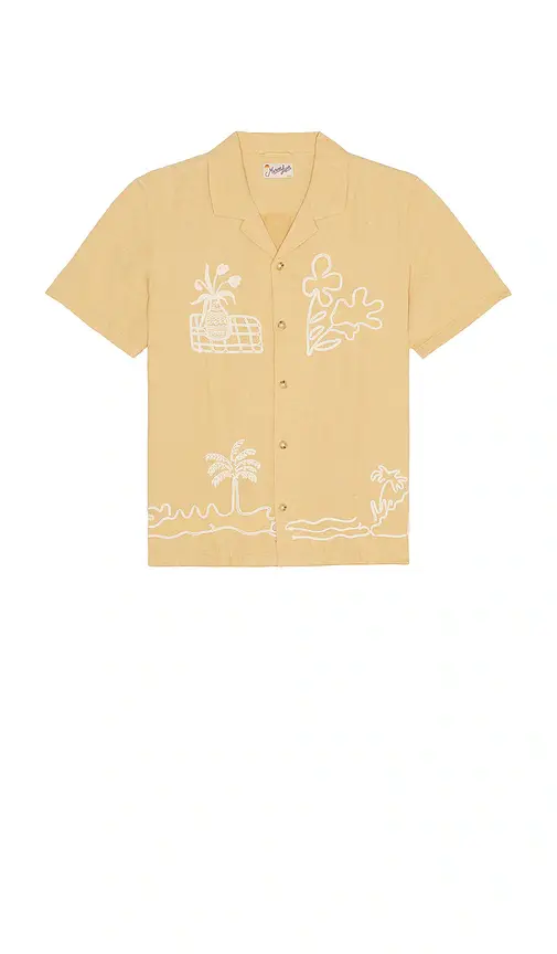 Marine Layer Sol Embroidered Resort Shirt | Thumbnail 4 Marine Layer Sol Embroidered Resort Shirt | Thumbnail 4