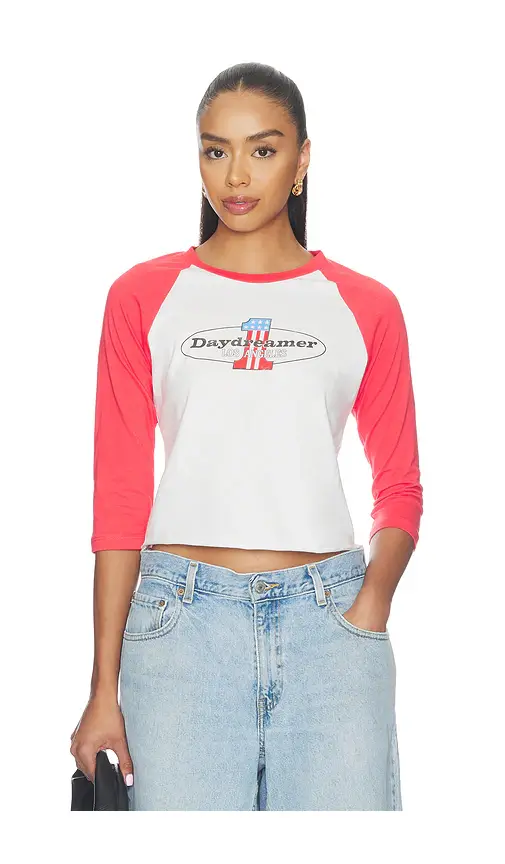 DAYDREAMER Number One Raglan Tee | Image 1 DAYDREAMER Number One Raglan Tee | Image 1